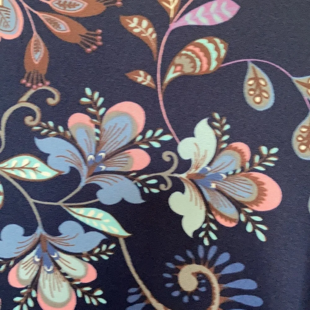 Harlow & Rose dress floral print pullover soft with stretch casual boho M - Picture 10 of 17